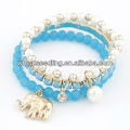 Dulce verano mulitlayer brazalete con elefante Charms10072566